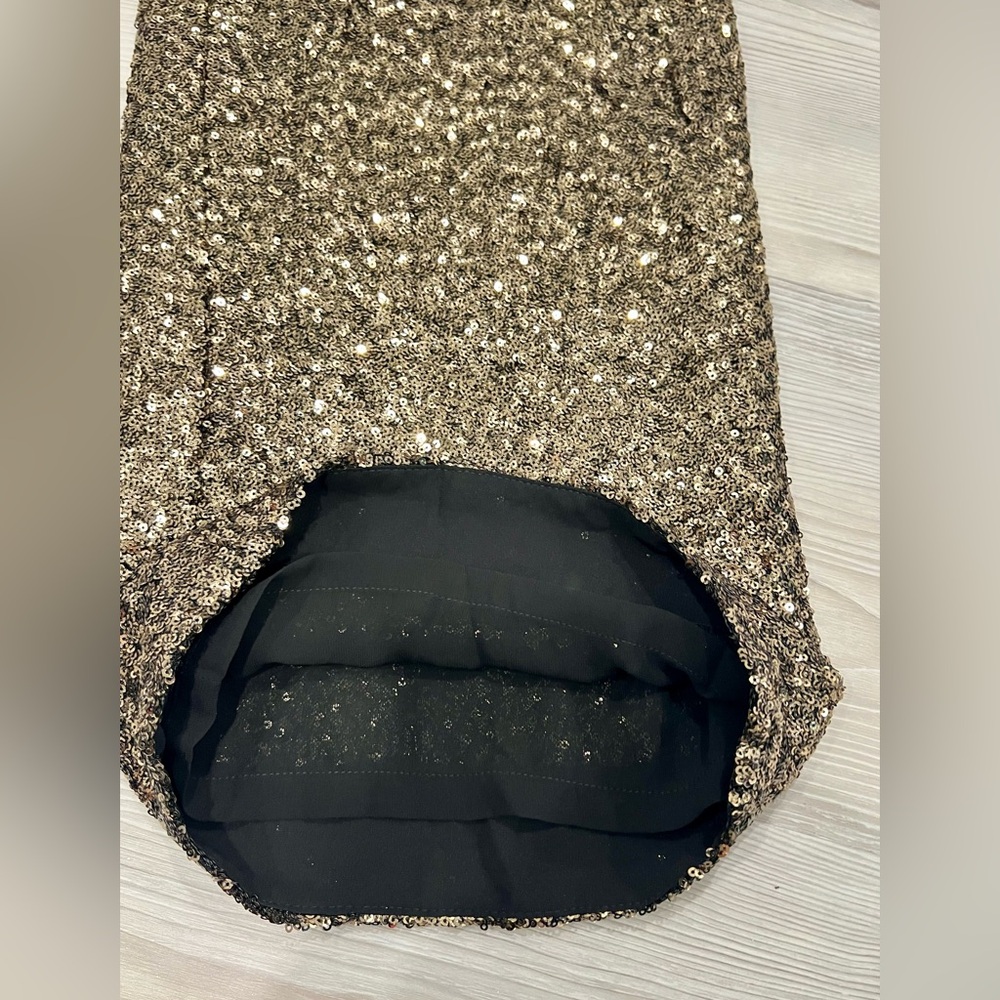 BNWT Banana Republic Women’s Black & Gold Sequin Lined Pants. XS. Holiday Party! - Picture 9 of 10
